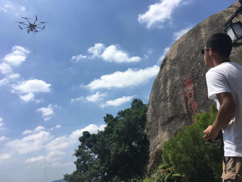 Dagong Technology industrial tethered UAV in continuous operation